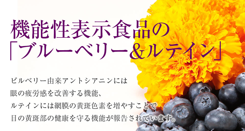 リフレのブルーベリーサプリ「ブルーベリー＆ルテイン」機能性表示食品 