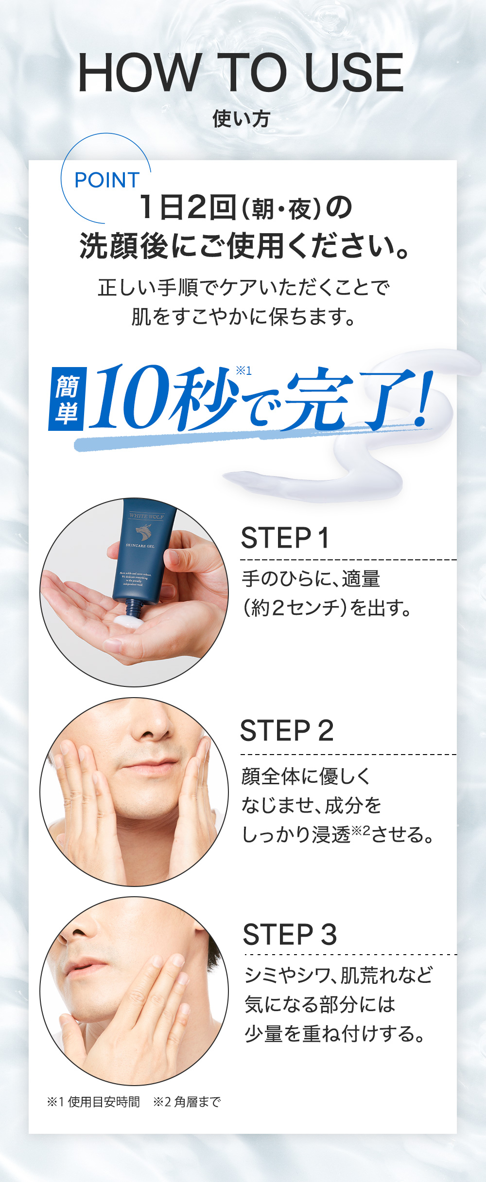 HOW TO USE 使い方
