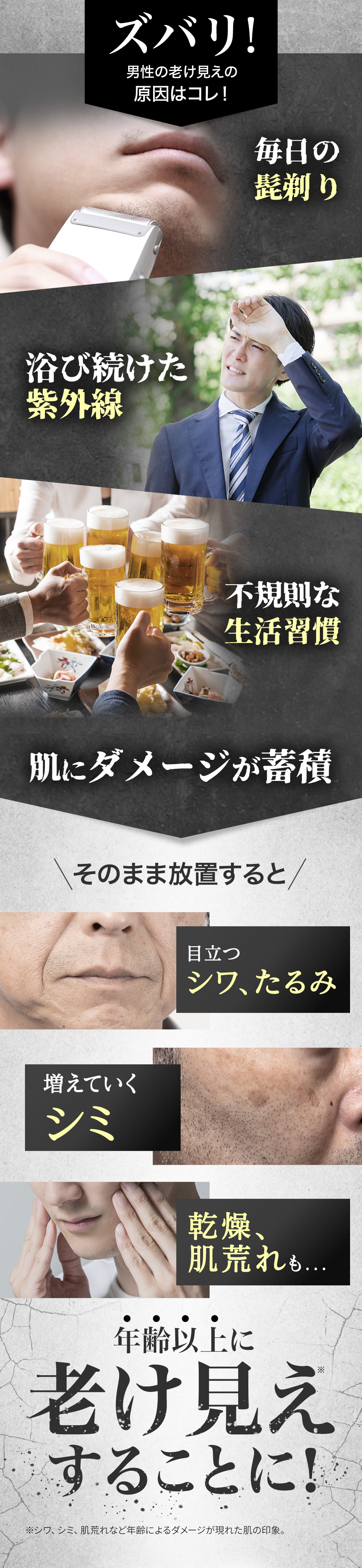 ズバリ!男性の老け見えの原因はコレ!