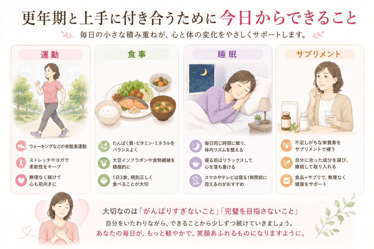 >更年期と上手に付き合うために今日からできること