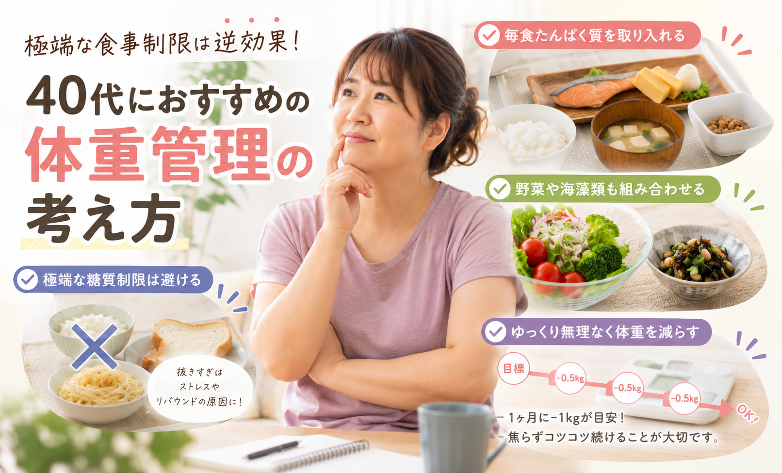40代におすすめの体重管理の考え方